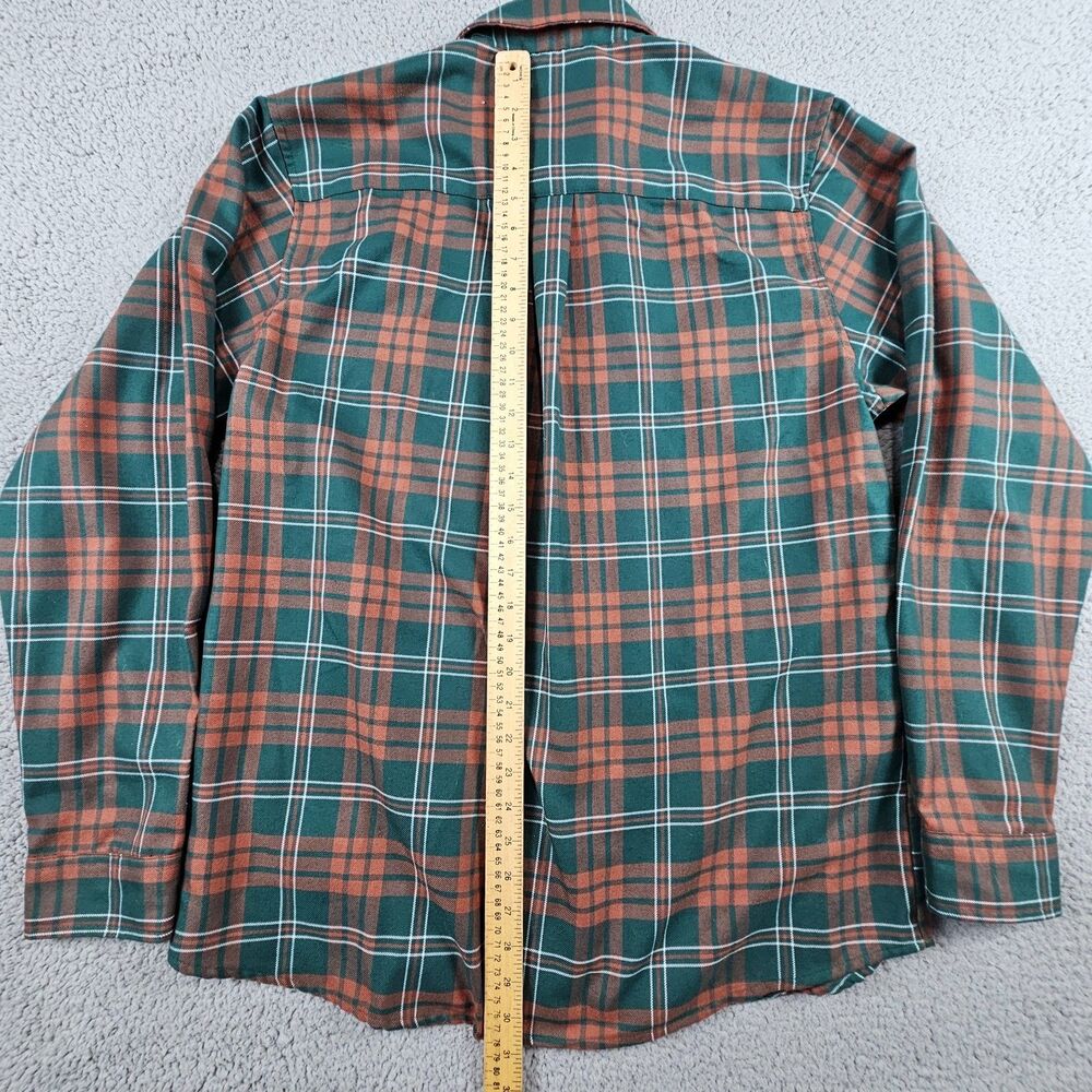 Dixxon Flannel Mens Large Green Tartan Plaid Mistletoe Pearlsnap Pockets Outdoor - Picture 8 of 10